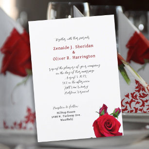Lieu de réception de la Faire-part de mariage Red 