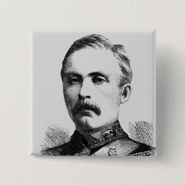 Lieutenant-Colonel Hamill Stewart 2 Inch Square Button (Front)