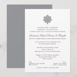 Lieutenant Colonel Military Retirement Invitation
