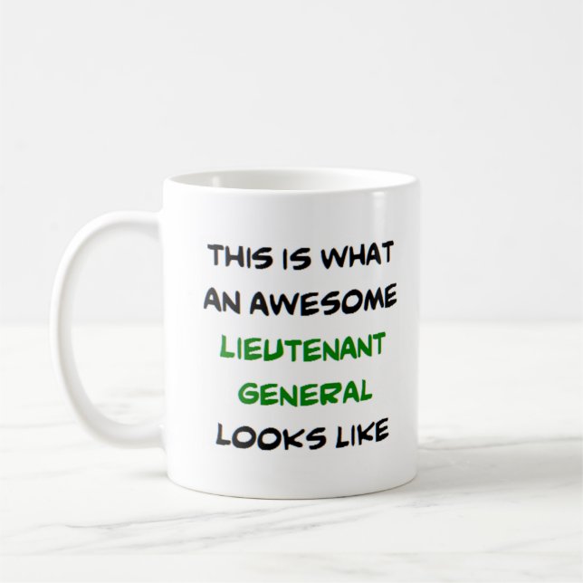 lieutenant general, awesome coffee mug (Left)