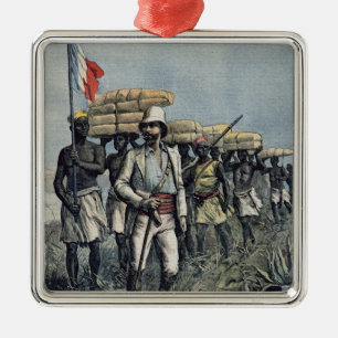 Lieutenant Mizon on his 1892 Mission Metal Ornament