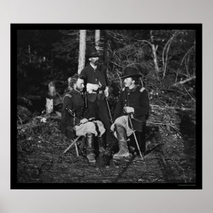 Lieutenants Custer, Bowen and Jones 1862 Poster