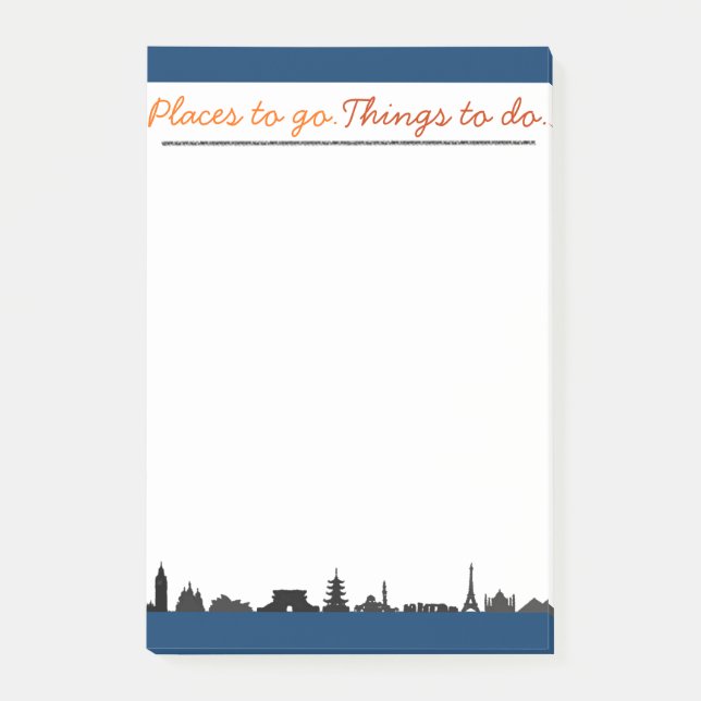 Lieux À Partir, Choses À Faire Grand Post-It (Devant)