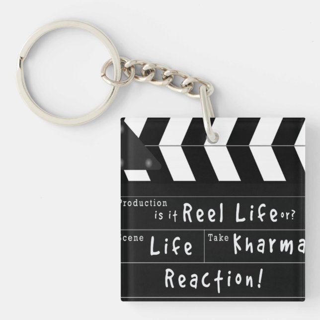 Life, Action, Kharma Keybob Keychain (Front)