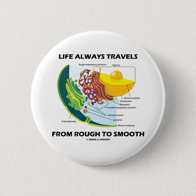 Life Always Travels From Rough To Smooth 2 Inch Round Button (Front)