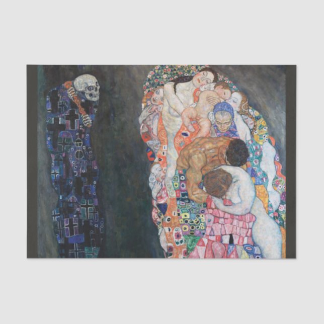 Life and Death, and The VirgGustav Klimt  Fleece B Tissue Paper (Front)