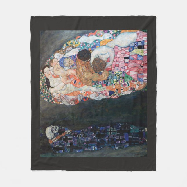 Life and Death, and The VirgGustav Klimt  Fleece Blanket (Front)