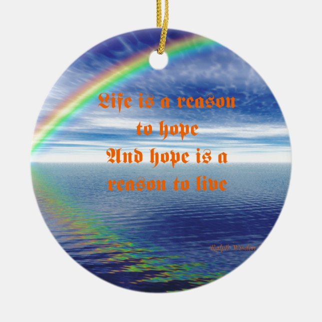 Life and hope ceramic ornament (Front)