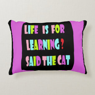 Life and learning big letters for kids accent pillow