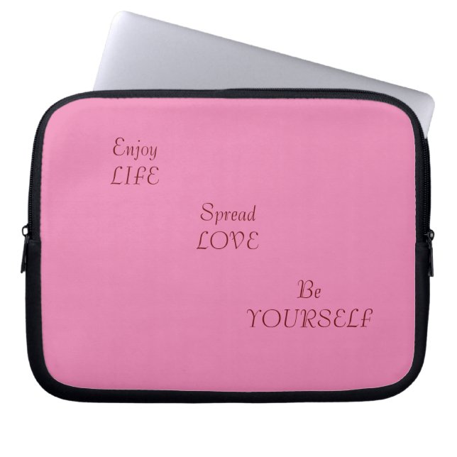 Life and love laptop sleeve (Front)