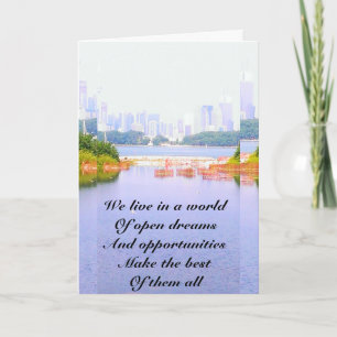 Life and opportunities motivational card