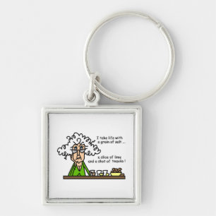 Life and Tequila Humour Keychain