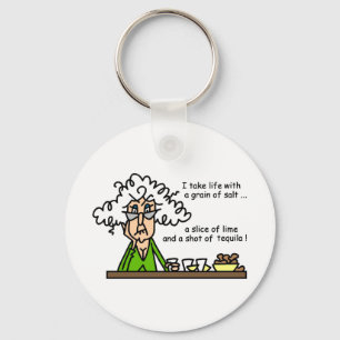 Life and Tequila Humour Keychain