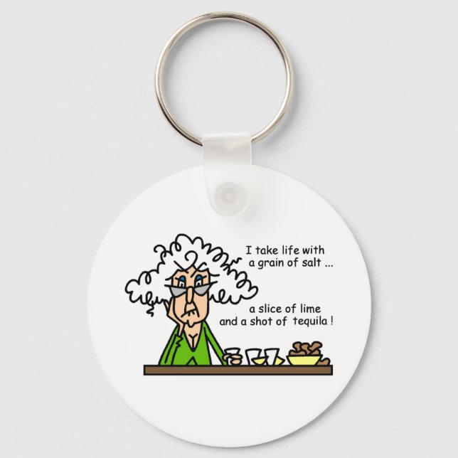 Life and Tequila Humour Keychain (Front)
