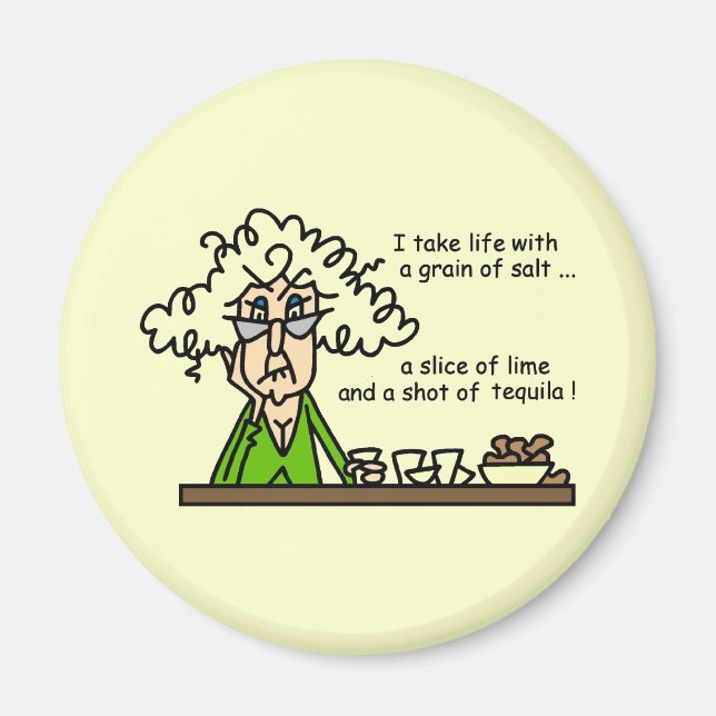 Life and Tequila Humour Magnet (Front)