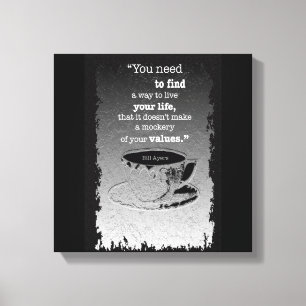 Life and Values, Illustrated Existentialism quote Canvas Print