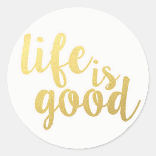 Life Attitude Motivational Quote Dreams Happiness Classic Round Sticker