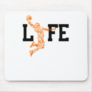 Life Basketball Design  Mouse Pad