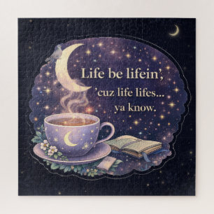Life Be Lifein’ –  Quote + Pigeonne Logo - V1. 2- Jigsaw Puzzle