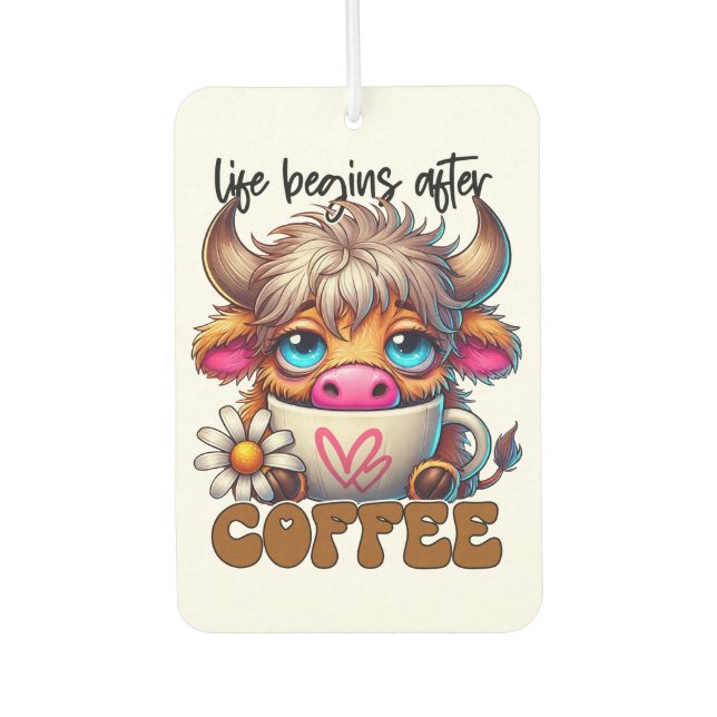 Life Begins After Coffee  Air Freshener (Front)