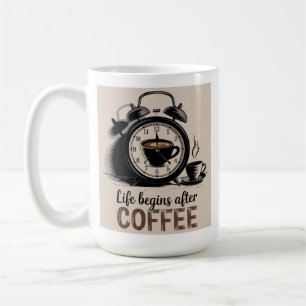 Life Begins After Coffee Classic Mug, 11 oz Mug