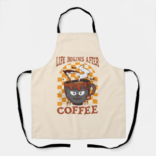 Life Begins After Coffee – Witchy Halloween Apron