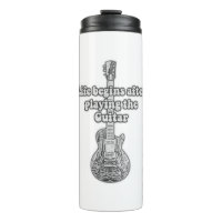 Life begins after playing the guitar. black & whit