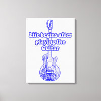 Life begins after playing the guitar. vintage blue