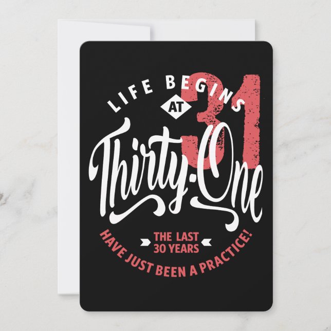 Life Begins at 31 | 31st Birthday Invitation (Front)
