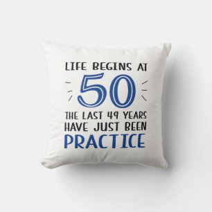 Life Begins At 50 Throw Pillow