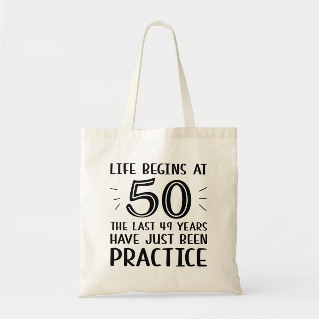 Life Begins At 50 Tote Bag (Front)