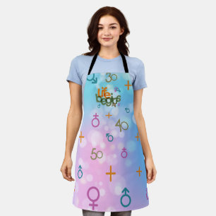 Life Begins At (Customize) Apron (Middle)