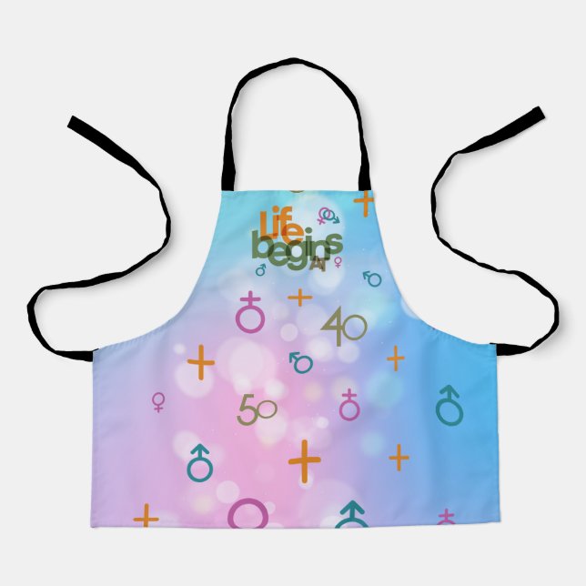 Life Begins At (Customize) | Apron (Small) (Front)