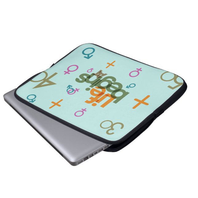 Life Begins At (Customize) | Laptop Sleeve 15" (Front Bottom)