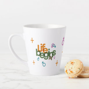 Life Begins At (Customize) Latte Mug