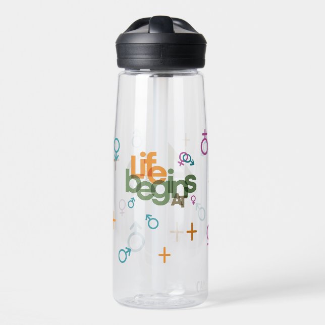 Life Begins At (Customize) |  Water Bottle (Front)