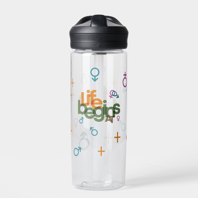 Life Begins At (Customize) |  Water Bottle (Front)