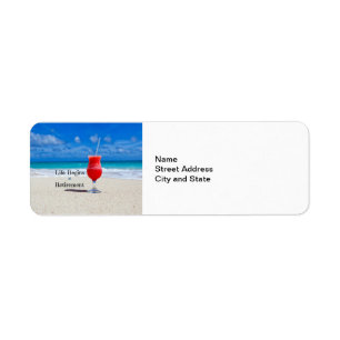 Life Begins at Retirement, frosty drink on beach