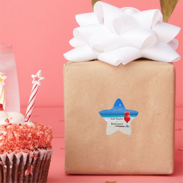 Life Begins at Retirement, Star Sticker (Party)