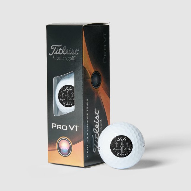 Life begins at the cross  golf balls (Packaging)