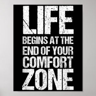 Life Begins At The End Of Your Comfort Zone _ Moti Poster