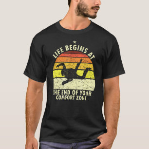 Life Begins At The End Of Your Comfort Zone Skydiv T-Shirt