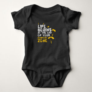 Life Begins Comfort Zone Skydiver Baby Bodysuit