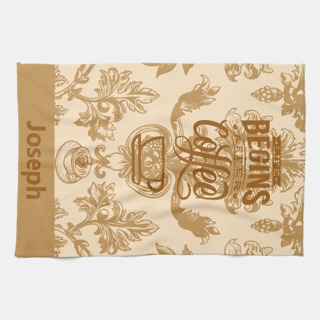 Life begins with coffee kitchen towel (Horizontal)