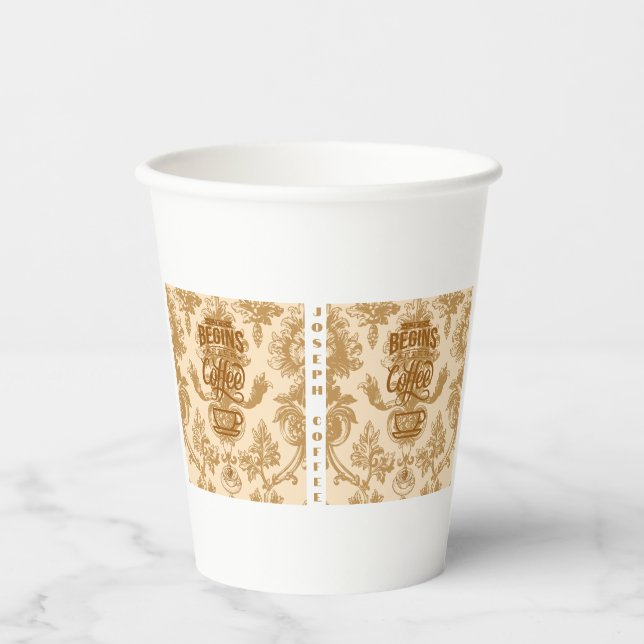 Life begins with coffee paper cups (Front)