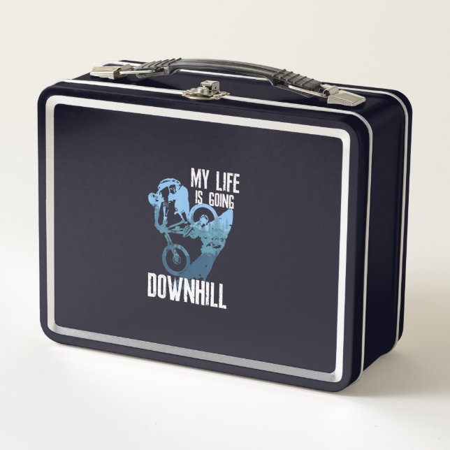 Life Behind Bars Biking Mountain Metal Lunch Box (Front)
