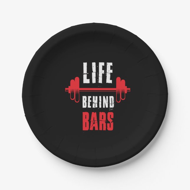 life behind bars paper plate (Front)