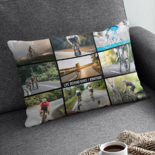 Life Behind Bars Personalize Images Bicycle Lovers Accent Pillow
