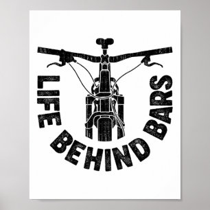 Life Behind Rs Mountain Biking Vintage Bicycle Bik Poster