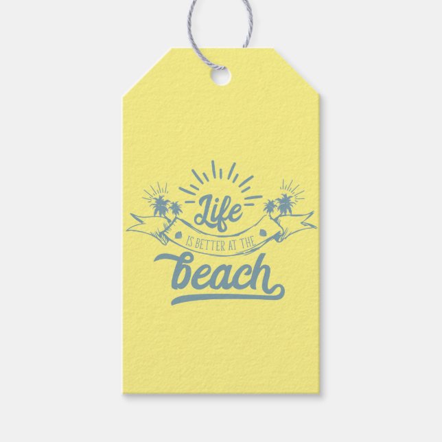 Life Better at Beach Gift Tags (Front)